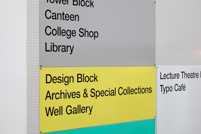 The system is adaptable, and new signs can be easily screwed on or removed